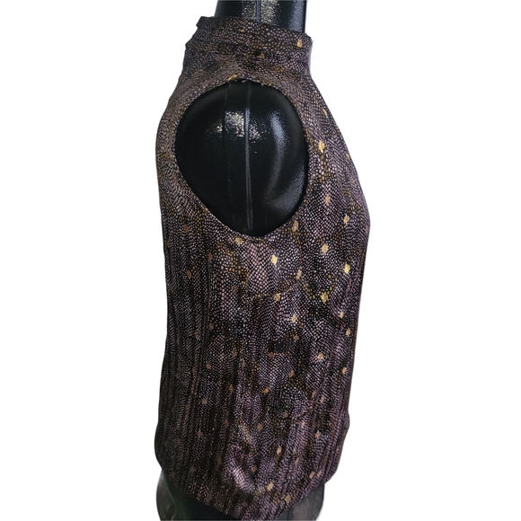 Soya Concept Black and Gold Sleeveless Top XS - Picture 3 of 6